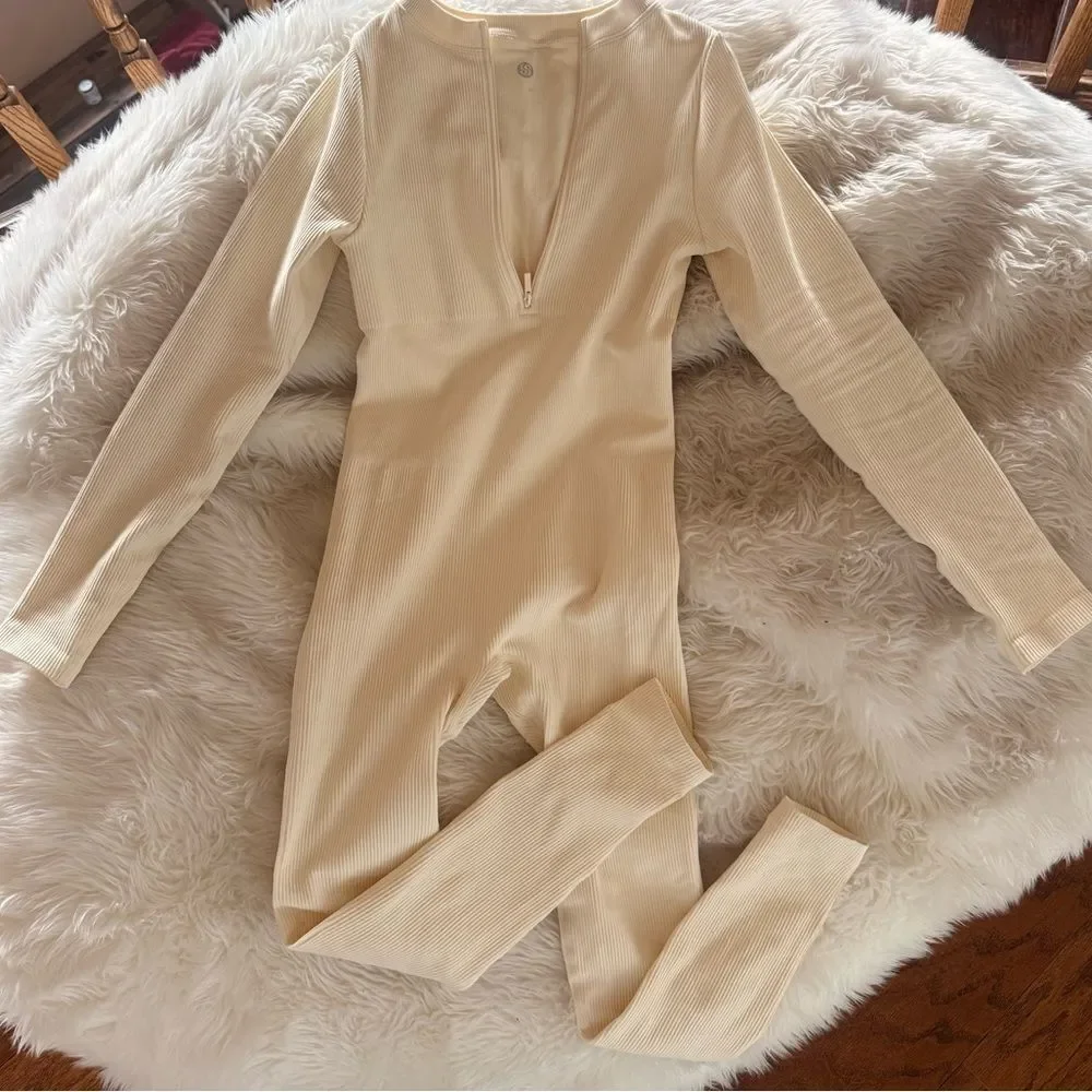 Cream onsie jumpsuit